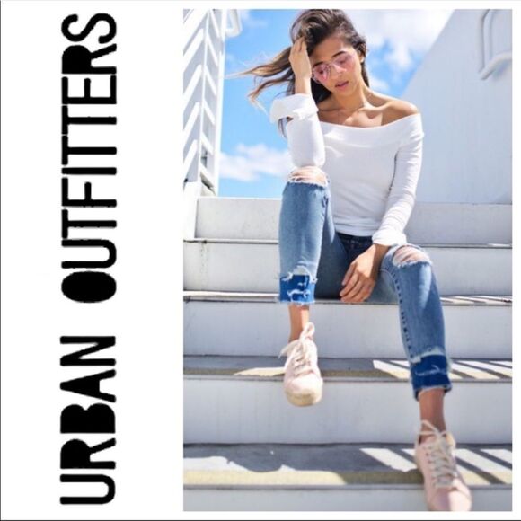 Urban Outfitters Jeans BDG Twig Crop High-Rise Skinny Blue Double Vision - Picture 2 of 15